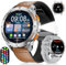 Montre Connectée Homme GPS Élégante avec Lampe de Poche Écran AMOLED Appels Podómetro/Boussole/Fréquence cardiaque/Pression artérielle IP68 Imperméable 30 Jours 500 mAh Batterie Smartwatch Android iOS