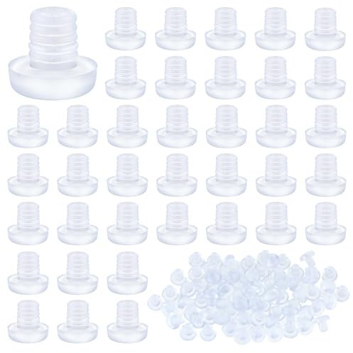 200 Stück Anschlagpuffer Silikon, Transparent Gummi Anschlagdämpfer, 5 mm Embedded Möbel Puffer für Schranktüren, Schubladen, Glastische