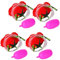 Derwrtup 4 Set Wasserspritzende - Klassische Und Ausgefallene Clown-Accessoires Für Damen Und Herren, Karneval Und Mottopartys