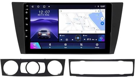 Android 14 Autoradio 2 Din per BMW 3-Series E90 E91 E92 E93 2005-2013 9 Pollici Touchscreen Radio Auto con Comandi al volante Car Play senza fili Telecamera Posteriore Navigazione(A1 1G+32G)