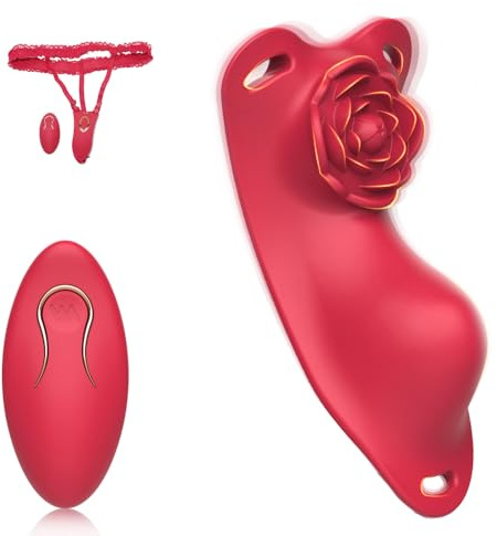 Klitoris Stimulation Sex Toys für die Frau, Tragbares Höschen Vibration Tragbare Mini Vibrator Mit Doppelmotor 10 Vibrationsmodi & Gürtel Bdsm Vibratorensets Sex Spielzeug für Frauen und Paar