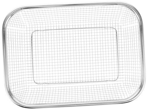 NUOBESTY Geschirrspülerkorb Aus Geschirrkorb Für Geschirrspüler Kleiner Aufbewahrungskorb Metallkorb Mit Lochdesign Für Schnelles Abfließen Backkorb Für Utensilien Vielseitig