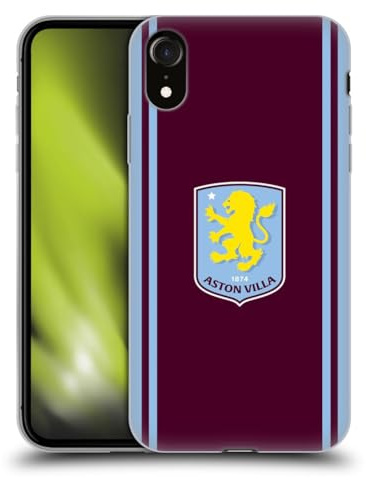 Head Case Designs Officially Licensed Aston Villa Football Club Home 2024/25 Crest Kit Gel Case [Military Grade Protection] Compatible With Apple iPhone XR
