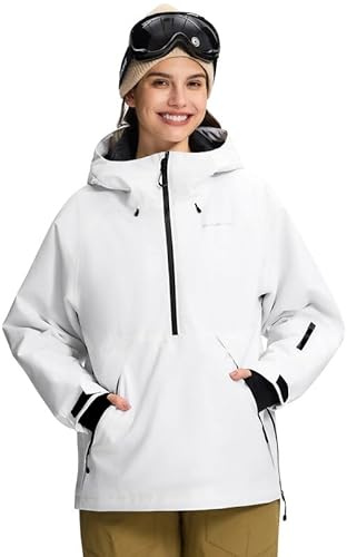 Pioneer Camp Snowboardjacke Damen Wasserdicht Winddicht Skijacke Warm | Funktionsjacke mit Kapuze und Abnehmbarer Schneefang Baggy Funktionelle dope Winterjacke für Ski Snowboard