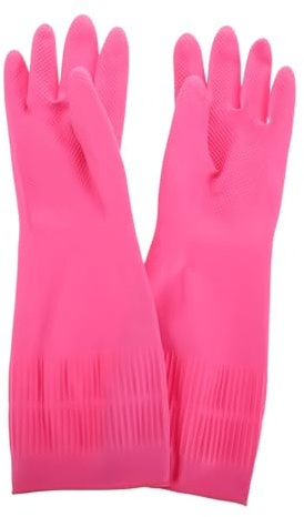 DECORNIJIA Wasserdichte Handschuhe Wiederverwendbare Gummihandschuhe Ellenbogen Für Spülen Und Hausarbeiten Lange Dicke Handschuhe Zum Putzen Und Gartenarbeiten