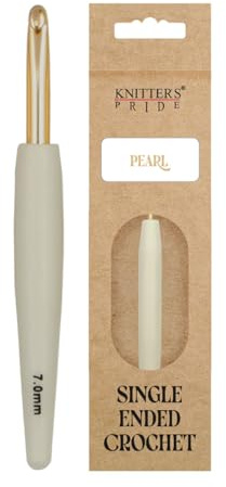 Knitter’s Pride Pearl Single-Ended Aluminum Crochet Hook - 7.00mm