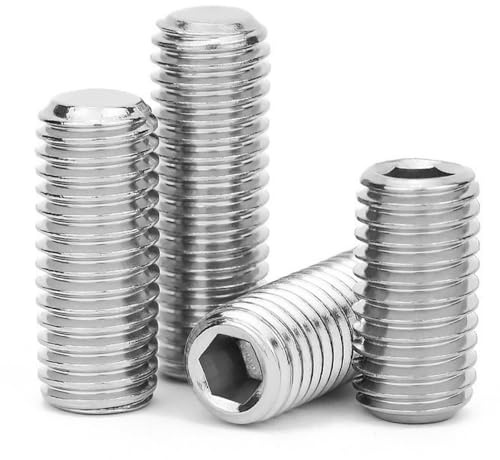 MIETONG M8 Tornillos con Hexágono Interior - Tornillos Mecánico de Cabeza Hexagona Rosca Métrica Acero Inoxidable 201, M8 x 16mm, 20 Piezas