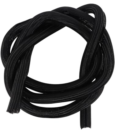 Alide Manguito para cable de 25 mm (3 m), autocierre, resistente a arañazos, para TV, ordenador y hogar, gestión flexible, color negro