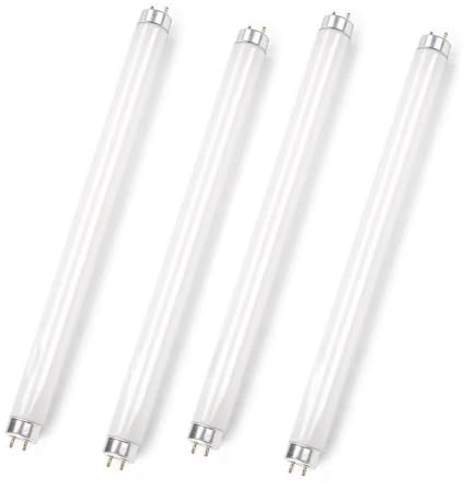 Generico 4 Pezzi Tubi Fluorescenti Da 15W, 450mm, T8 Bianco Freddo 4000K, Attacco G13, Luce a Basso Consumo Energetico, Luce Di Emergenza a Risparmio Energetico, Adatta per Cucina, Bagno, Armadio