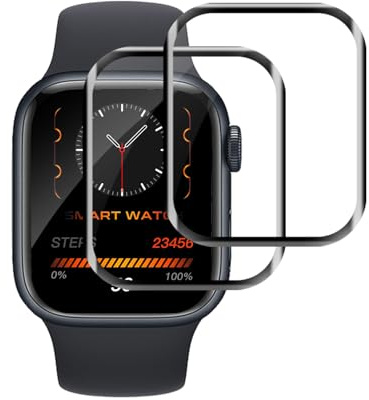 Bodyguard 2 Stück für Panzerglas für Apple Watch Series 7/8/9 41mm Schutzfolie, Ultradünn Ultra-Klar 100% Touchgenauigkeit Anti-Scratch Bruchsicherheit Apple Watch 9 41mm Displayschutzfolie