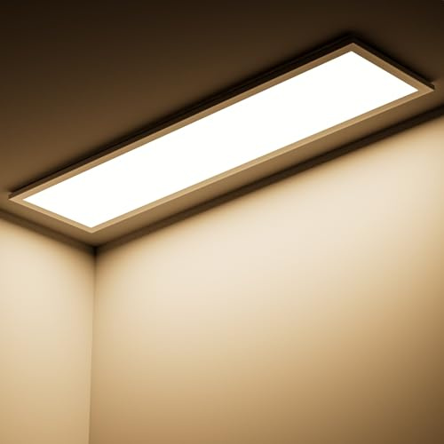 GIACOMO 100x25cm Deckenlampe LED Deckenleuchte, 36W 3600LM LED Panel Flach Rechteckige Neutralweiß 4000K für Schlafzimmer Wohnzimmer Küche