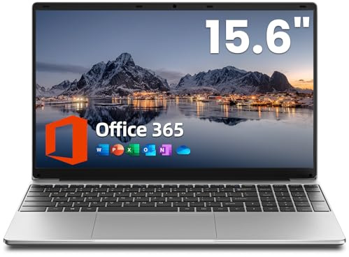 jumper 15.6 inch Laptop with Office 365, 4GB RAM 128GB Storage, 1080 HD Display Laptops, 5205U Processor, USB3.0, 38Wh Battery, Portable Laptops for Business, School, and Work, Keyboard Film UK.