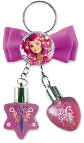 Joy Toy - Mia and Me Schlüsselanhänger mit 2 Lipgloss-Charms, Blisterkarte, 11 x 1.5 x 17 cm