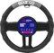 SPARCO SPC1111GR Universal Car Steering Wheel Cover, Black/Light Blue