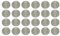 TAMLED Platzteller used look Dekoteller Ø 33 cm silber Set in wiederverwendbarem Kunststoff