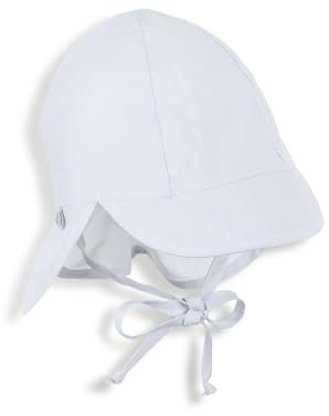 Sterntaler Baby - Jungen Schirmmütze M. Nackenschutz Kappe, Weiß, 43 EU