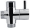 DEWIN Dusch Umstellventil,3 Wege T Form Umstellung,Chrom Absperrventil für Dusche WC Bidet Sprayer Wasseradapter