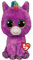 TY - Peluche - Beanie Boos - Unicorno - Rosette - Viola - Occhioni multicolor glitter - Orecchie e zampe viola glitter - Il peluche con gli occhi grandi scintillanti - 28 Cm - 36464