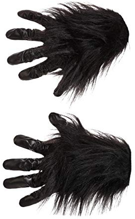 Fun Costumes Gorilla Gloves Adult Standard Black