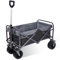 MaxxGarden Bollerwagen Faltbar mit Breite Reifen - Transportkarre Klappbar - 90x50x55 cm - 100kg Belastbarkeit - Strand Trolley - Gartenwagen Transportwagen - Schwarz/Grau