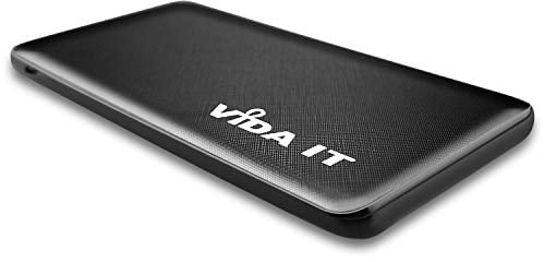 Vida IT V506 Slim Power Bank for Heated Vest Jacket Gilet Scarf 2.1A 5V USB Battery Pack Fast Charge Portable Travel Charger for Mobile Phone Tablet PC Flight Watch USB-C with 3-Ports Output (Black)