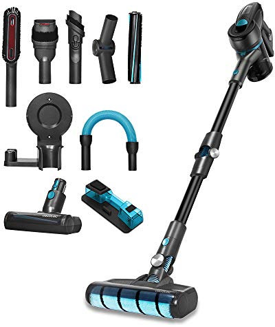 Cecotec Aspirador Escoba Sin Cable Conga Rockstar 500 Ultimate ErgoWet, Sin Bolsa, 4 en 1: Vertical, Escoba, de Mano y Friegasuelos, Motor Digital Brushless, 430W, 24KPA, 65min Auto, Tubo Flexible