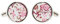 Boutons de Manchette Liberty Blanc et Vieux rose - Boutons de Manchette Homme à Fleurs Rose vieilli, poudré - Mariage champetre Fleuri