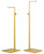 YIFU DISPLAY Purse Display Stand - 2 Pack Polished Gold Counter Adjustable Height Handbag Display Stand- Single Hanging Hook Bag Display (Polished Gold)