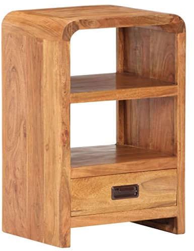 vidaXL Akazienholz Massiv Nachttisch Nachtschrank Nachtkonsole Nachtkommode Schlafzimmer Kommode Schrank 40x30x60cm Palisander-Finish