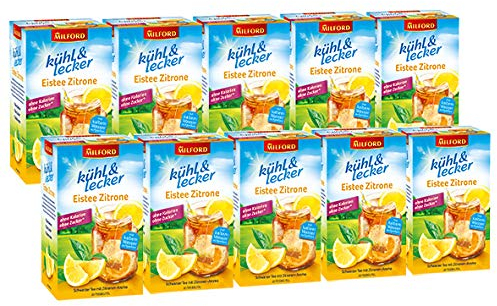 Milford k?hl & lecker Eistee Zitrone, 20 Teebeutel / 10er Pack