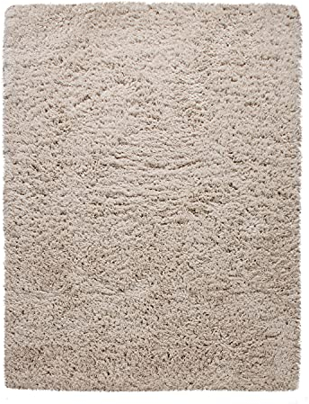 TT Home Teppich Hochflor Flokati Look Flauschig Langflor Einfarbig Trend Shaggy In Beige, Größe:120x160 cm