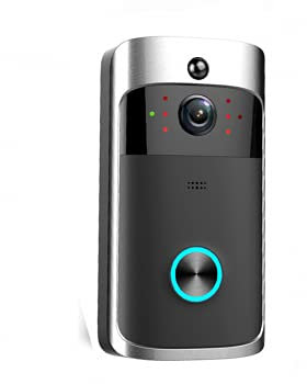 Central Location Wall Mount Smart Wireless Wifi 166 degrees Video Doorbell Free Hole Anti-theft Monitoring Doorbell - Black