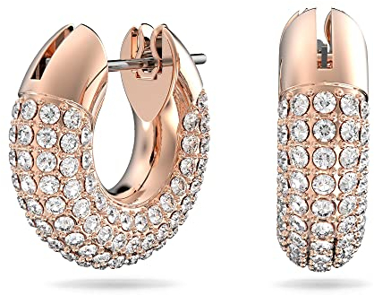 Swarovski Dextera Kreolen, Rosé Vergoldete Ohrringe mit Strahlenden Swarovski Kristallen