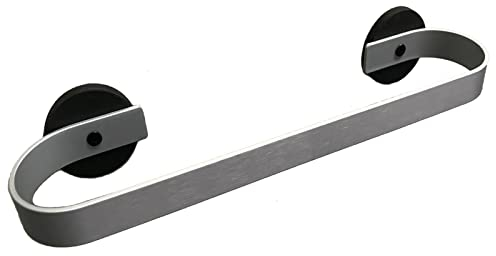 Magnetic Towel Bar Towel Holder Towel Rack Towel Hook Dish Towel Hanger - Strong Magnet Base Mount - for Refrigerator, Kitchen Sink, Stove, Dishwasher, Metal Kitchen cabinets -No Towel -(silver)