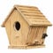 STARSWR Vogelhaus für den Außenbereich, Vogelhäuser aus Holz für Wildvögel, 19 x 15 x 19,5 cm, Brown