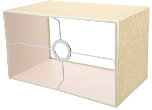 OSALADI Langfristiger Titel Rechteckiger Lampenschirm Aus Einfacher Stil Für Tischlampen Wandlampen Und Mehr Kürzerer Titel Rechteckiger Leinenlampenschirm Einfacher Stil Für Tisch Und