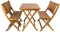 SAM 4tlg. Balkongruppe Blossom, Akazienholz massiv + geölt, Gartengruppe mit 1 Tisch 80x60 cm + 2 Stühle + 1 Sitzbank, klappbar, für Garten, Balkon und Terrasse