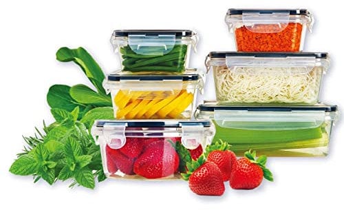 TAVIALO 6-teiliges Frischhaltedosen-Set – BPA-frei Vorratsdosen mit Deckel, Meal Prep Boxen, Auslaufsicher, Mikrowellen- & Gefrierfachgeeignet, Stapelbar, Lebensmittelbehälter für Küche & Unterwegs