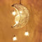 PETITES ECREVISSES Pendelleuchten Mond und Sterne LED Kronleuchter Aluminium Deckenleuchte Ø15cm Hängelampe Kreative mit 5 Glühbirnen für Kinder Schlafzimmer Wohnzimmer