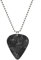 EHOTER Hellfire Club Eddie Munson Halskette, Eddie Munson, Gitarrenplektrum, Schmuck, Herren-Halsketten, Damen-Halskette, Geschenke für Männer (schwarz), Metall Acryl