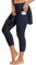 BUBBLELIME 48,3 cm/66 cm XXS-XL Damen UPF 50+ verstellbarer Laufrock mit Leggings Taschen Active Golf Tennis Workout Rock, Caprihose mit plissiertem Capri, 48,3 cm, Dunkelmarineblau (1), Klein