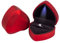 Mumusuki Ringbox, Herzförmige Ring-Geschenkbox mit LED-Licht, Samt Verlobungsring-Boxen, Schmuck-Geschenkbox für Verlobung, Heiratsantrag, Hochzeit, Valentinstag, Jahrestag, Weihnachten (Rot)