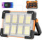 OHAYORI Foco LED Recargable, Foco LED Batería Portatil, 4 Modos Luz de Trabajo Exterior Solar, Luz Recargable por USB, Portatil Impermeable a Prueba de Agua para Jardín, Pesca, Emergencia