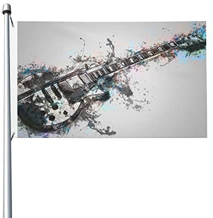 Dekorationen Banner, Gitarre Instrument Musik Flagge 5ft x 3ft Double Sided Flag Suitable for Indoor Outdoor
