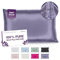 Mulberry Park 100% Silk Pillowcase - 19 Momme, Grade 6A Mulberry Silk - Hidden Zipper Closure - Lilac/Queen (20 x 30)