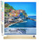 Figured'Art Peinture par Numéro Adulte Village des Cinq Terres - Activité Manuelle Kit de Loisir Créatif DIY Numéro d'Art Complet - 40x50cm avec châssis en bois à monter
