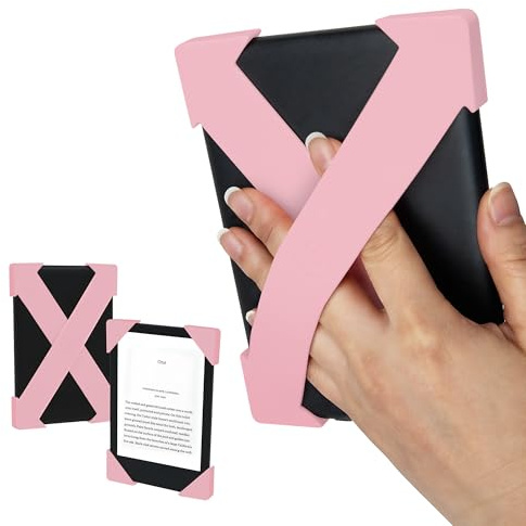 Strapsicle Handgurt für Kindles & Kobos – Passend für Kindle/Paperwhite (6”) Gen 7–10, 6” Kobo – 2er-Pack Leichtgewicht-Griff – Mittel – Blush