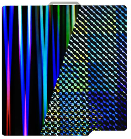 IdeaFormer Foglio H1H per Stampante 3D per Bambulab X1 X1C X1E P1P P1S A1, Rainbow Steak+Phantom H1H Piattaforma Double Sided Pastra in Acciaio a Molla per Bambu Lab 257x257mm