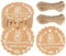 100 Stück Runden Geschenkanhänger, Kraftpapier Anhänger Rund, HANDMADE WITH LOVE Kraftpapier Anhänger Etiketten Geschenkanhänger mit 20m Schnur