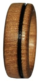 Ringe aus Holz vom Nussbaum - schöner handgefertigter Schmuck für Frauen und Männer (57 (18.1))